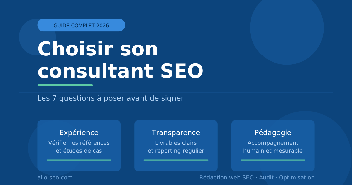 Choisir son consultant SEO : les 7 questions à poser