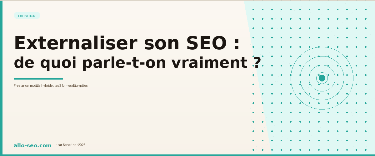 Définition externaliser son SEO : freelance, agence ou modèle hybride 2026