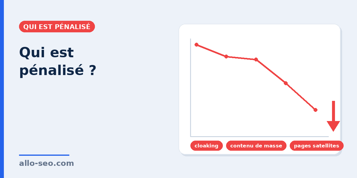 Chute de positions des sites pénalisés : cloaking, contenu de masse et pages satellites