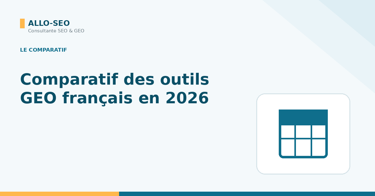 Tableau comparatif des outils GEO français : prix et moteurs IA suivis