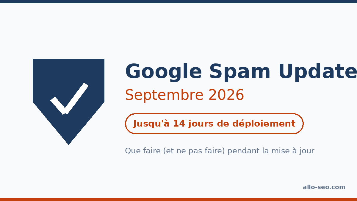 Google spam update de septembre 2026 : jusqu'à 14 jours de déploiement