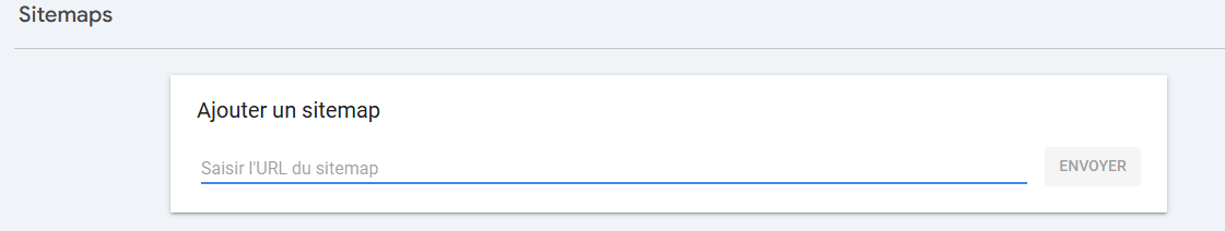 le sitmap dans la search console